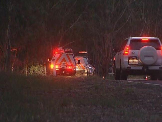 Two people have died and two others, including a child, are fighting for life after a crash in regional Victoria. Police are investigating the crash in Briagolong in Gippsland, 240 kilometres east of Melbourne, at 3.45pm Sunday May 4, 2025. Picture: Nine News