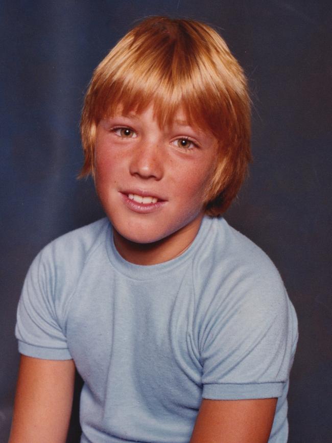 Shane Warne as a child.