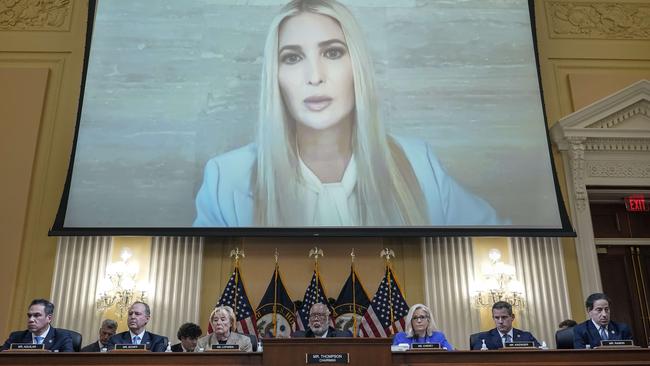 Ivanka Trump testifies during a hearing by the Select Committee to Investigate the January 6th Attack on the U.S. Capitol.