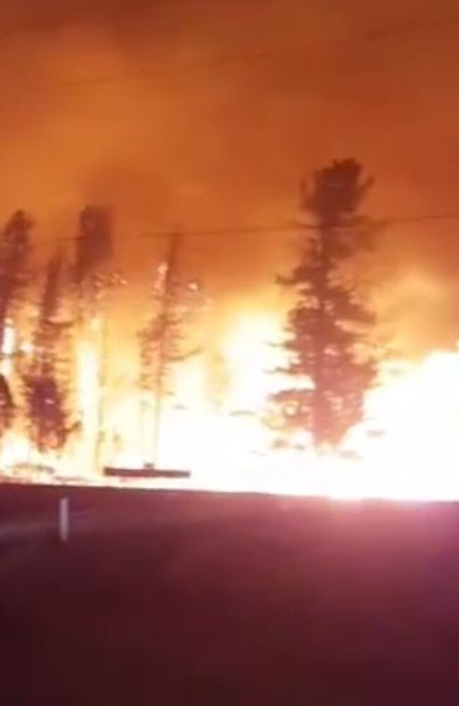 The fire at Stanthorpe last night. Photo: QFES