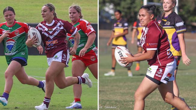 Captain Maa Puketapu and five-eight Brooklyn Kingdom have been named as key players to watch for the Kawana women’s team in 2023. Picture: R.J.Jarman.