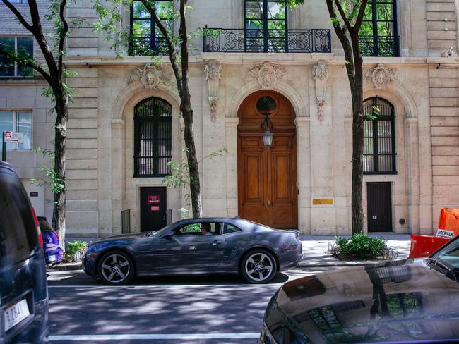 The exterior of the residence owned by Jeffrey Epstein on the Upper East Side. Picture: AFP