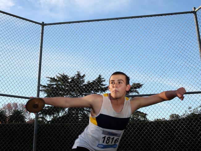 Blacktown Advocate Young Sporting Spirit winner Patrick Gleeson trainingat Roxborough Park.