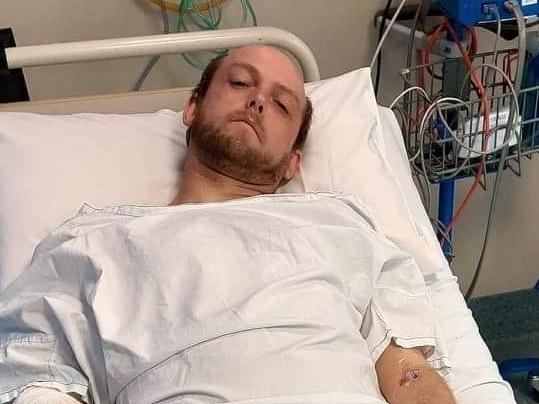 Independent filmmaker, artist and DJ Dan Monceaux broke his leg and had to wait an hour for an ambulance while lying on the median strip. Picture: Supplied