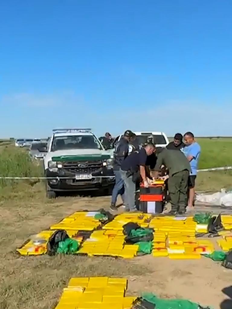 Video shows the discovery of the drug plane in Entre Rios, Argentina. Picture: Newsflash