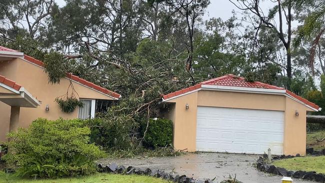 Damage to a house at Mudgeeraba. Picture: Charlton Hart