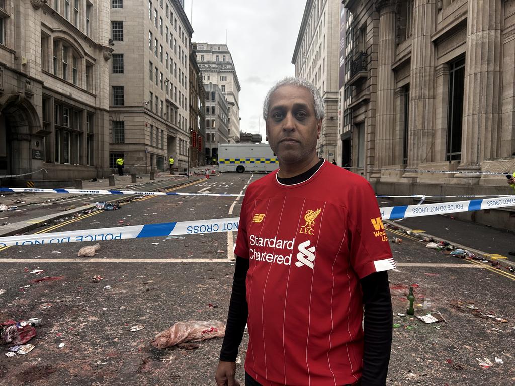 Liverpool fan Sunil Patel, 57, from Leicester said he was still coming to terms with the tragedy. Picture: Sophie Elsworth