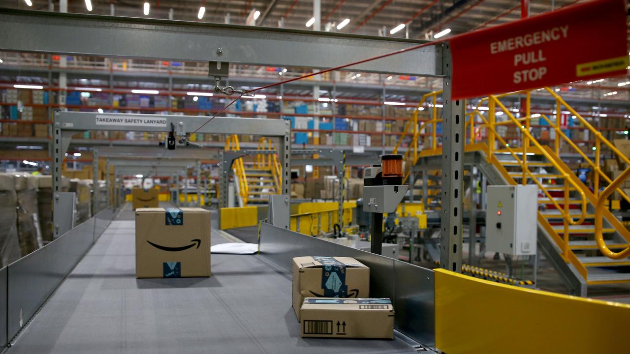 Amazon operates a huge network of fulfilment centres in order to ship goods around the world to its retail customers. Picture: David Clark