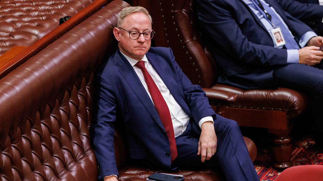 Ben Franklin sat away from his National Party colleagues during the first gathering of the NSW parliament. Picture: NCA NewsWire/ David Swift