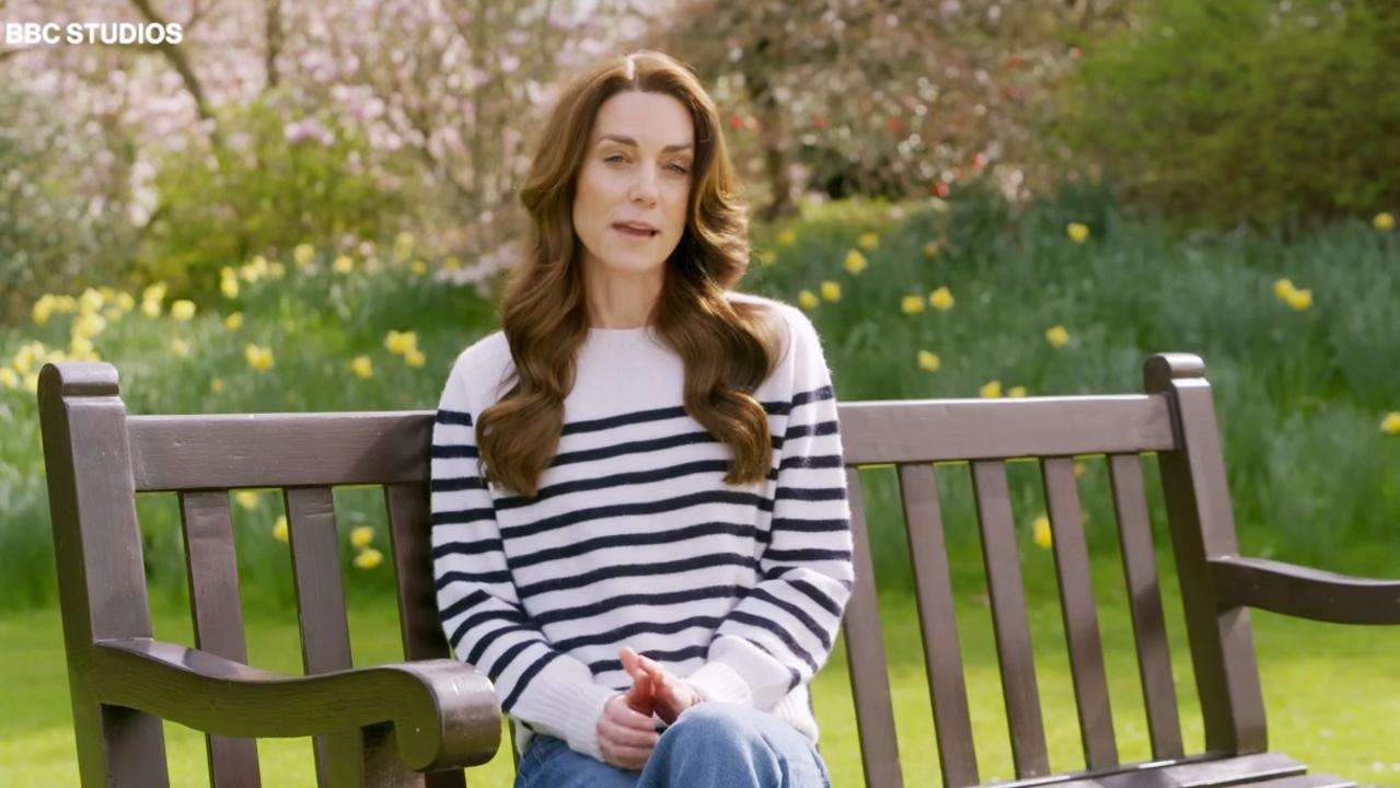 Kate’s cancer announcement stunned the planet – and Harry. Picture: BBC