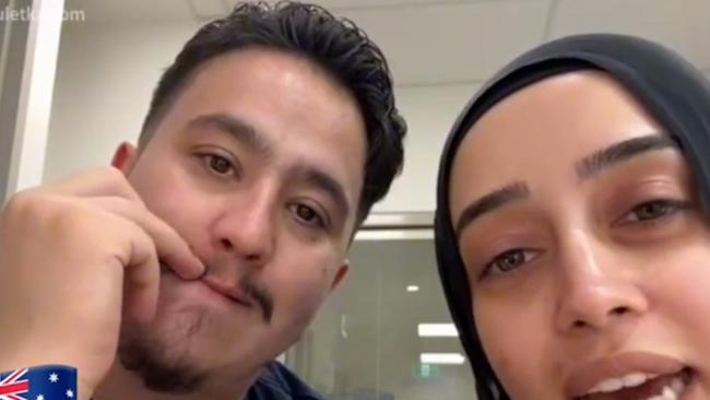 NSW government officials are investigating after nurses at Bankstown Hospital, Rashad Nadir and Sarah Abu Lebdeh, wearing their NSW Health uniforms were filmed declaring they refuse to treat Israeli people and would "kill them" if they present to their ward. Picture: NewsWire Handout