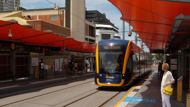 The light rail on the Gold Coast. File image. Picture: Scott Fletcher