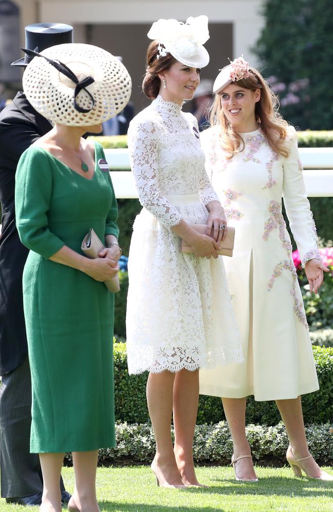 Sophie, Countess of Wessex, Catherine, Duchess of Cambridge and Princess Beatrice of York. Picture: Chris Jackson/Getty