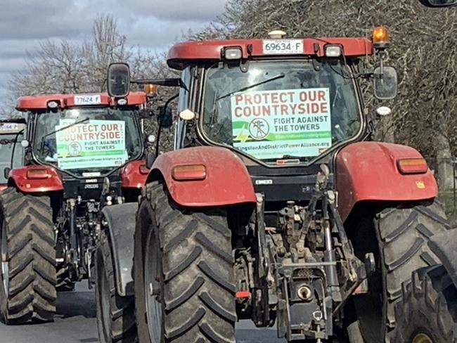 Convoy against AusNet transmission project in Ballarat. Picture: Craig Hughes,