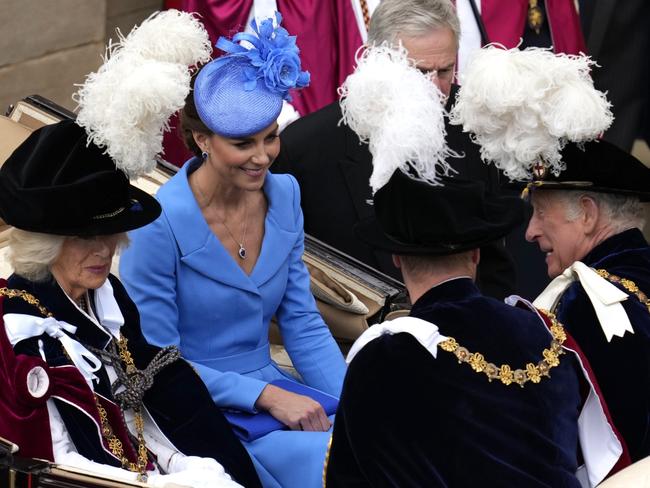 Camilla, Duchess of Cornwall, Catherine, Duchess of Cambridge, Prince Charles, Prince of Wales and Prince William, Duke of Cambridge. Picture: Matt Dunham/ Getty Images