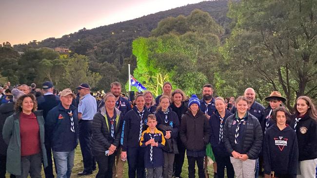 Anzac Day 2023: 4th Knox Scout Group at Quarry Reserve