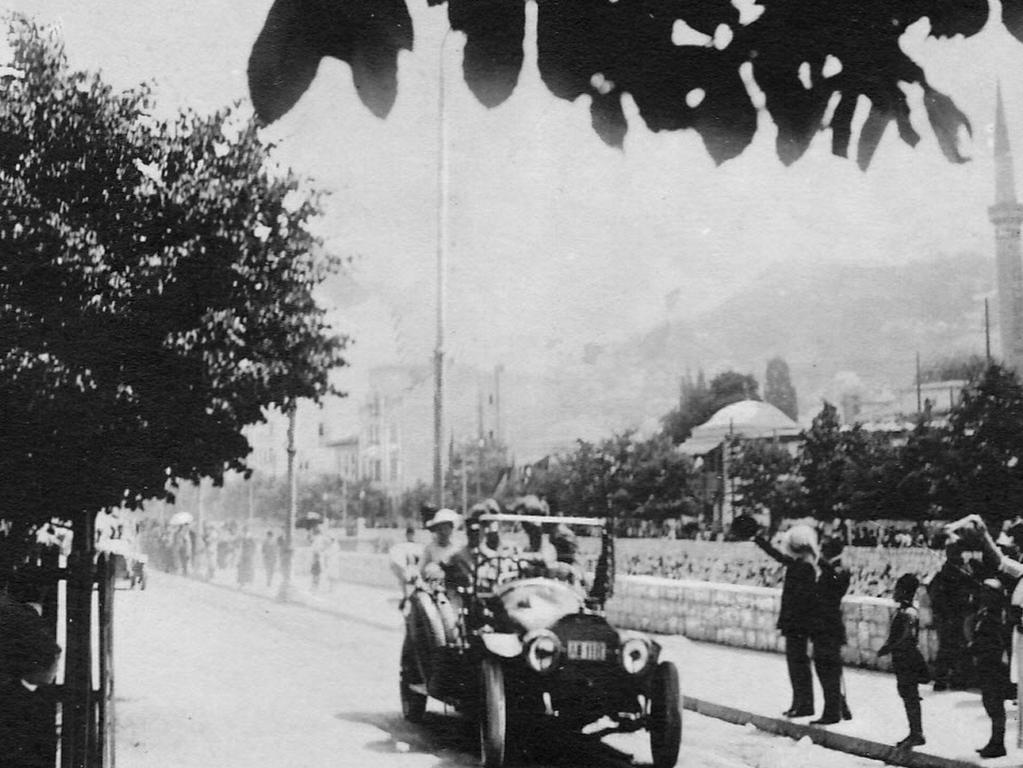 The Archduke and his wife in their car, minutes before they were killed. Picture: AFP