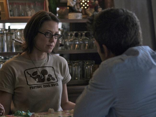 Carrie Coon as Margot and Ben Affleck appear in a scene from Gone Girl.