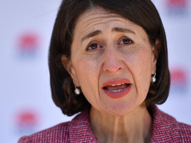 NSW Premier Gladys Berejiklian announces a city wide lockdown for Sydney. Picture: NCA NewsWire/Joel Carrett