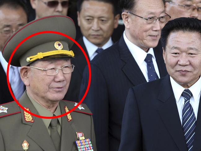 In this Saturday, Oct. 4, 2014 file photo, North Korea's National Defense Commission Vice Chairman Hwang Pyong So, left, and North Korea's ruling Workers Party Secretaries, Choe Ryong Hae, right, and Kim Yang Gon, center right, leave after a meeting with South Korean officials at a hotel in Incheon, South Korea. South Korea's spy agency says North Korea has punished two top military officers during a highly unusual inspection of the military's powerful political bureau. The spy agency told lawmakers the head of the bureau, Hwang Pyong So, and his top deputy were punished. It was unclear whether they were verbally warned, dismissed or banished to a rural area. (AP Photo/Yonhap, Yun Tae-hyun, File)