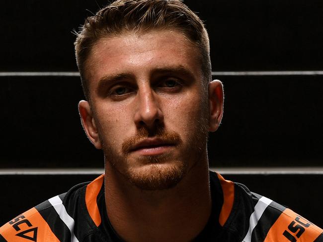 2020 NRL - 2020 Wests Tigers Headshots and Portraits - Paul Momirovski, 2020-02-07. Digital image by Grant Trouville � NRL Photos