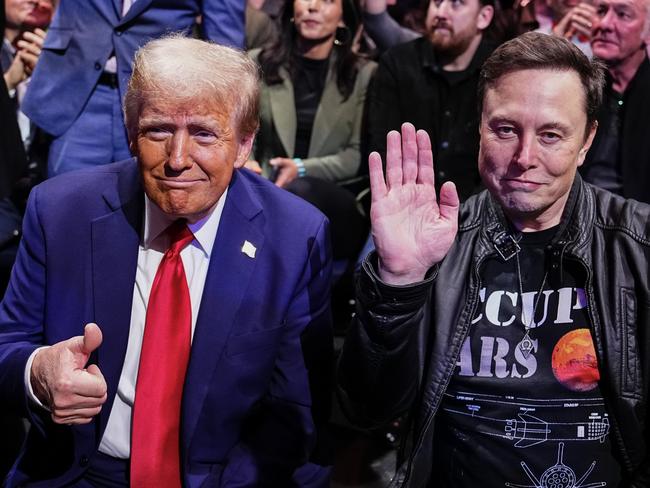 President-elect Donald Trump and Elon Musk pose for a photo during the UFC 309 event at Madison Square Garden in New York City. Picture: Jeff Bottari/Zuffa LLC