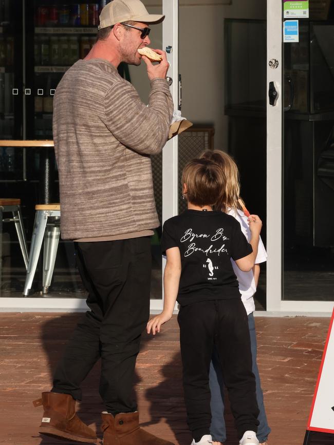 Elsewhere, he was seen tucking into some Mexican food.