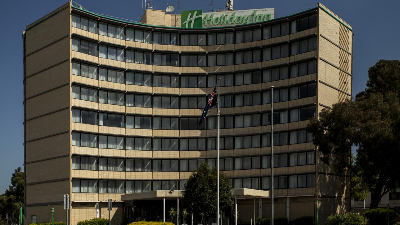 A quarantine guest at the Melbourne Airport Holiday Inn used a nebuliser. Picture: Diego Fedele/Getty Images