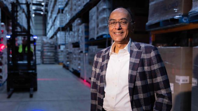 Pact Group chief executive Sanjay Dayal at the factory in Villawood. Picture: Ryan Osland