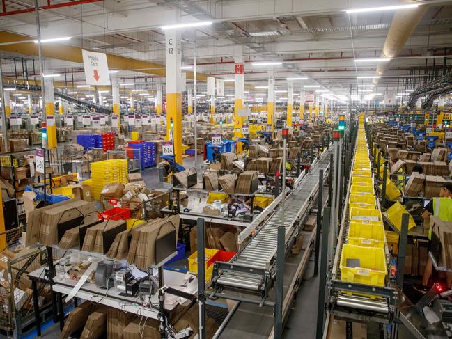 SYDNEY, AUSTRALIA - NewsWire Photos JANUARY 14, 2025: Amazon Fulfilment Centre in Kemps Creek on Tuesday. Picture: NewsWire / Nikki Short