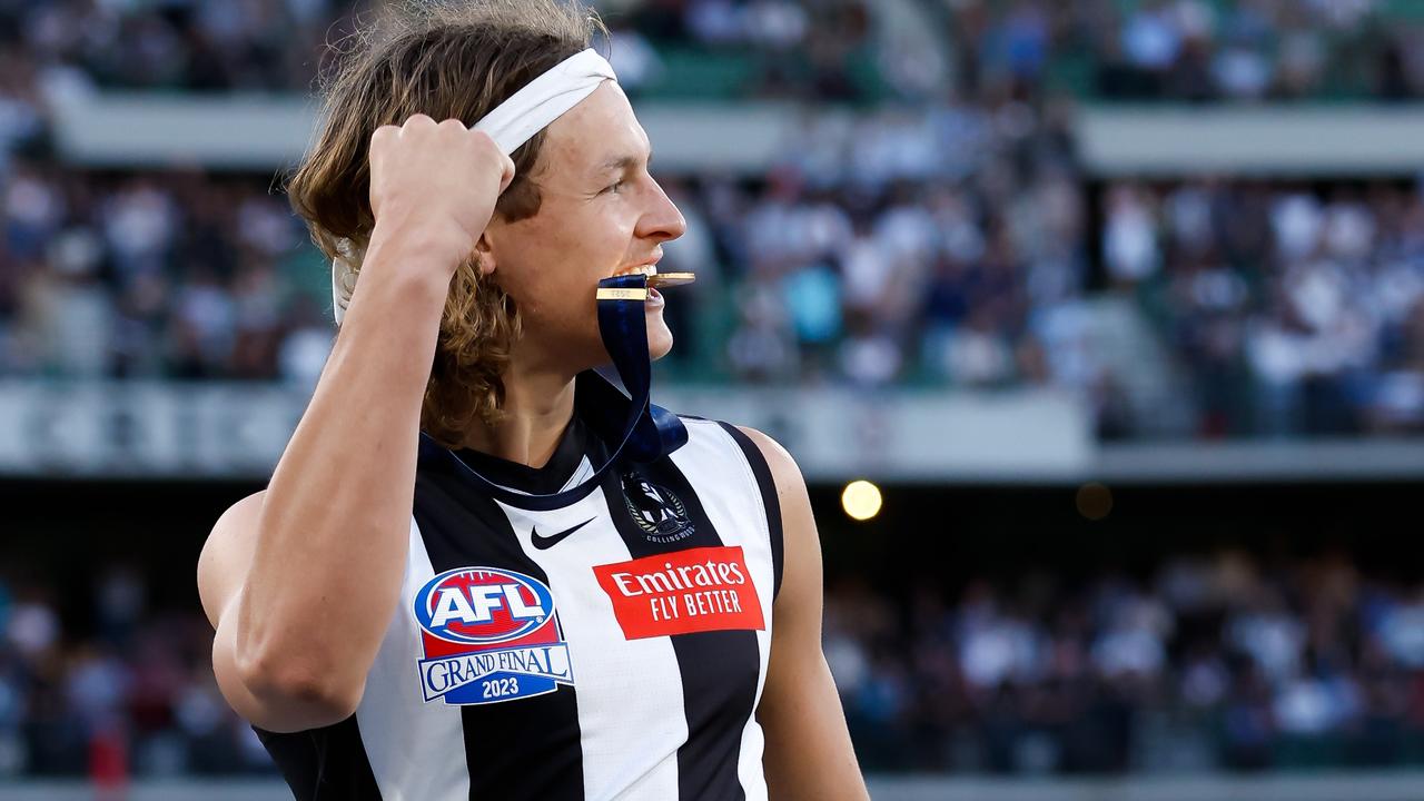 Jack Ginnivan played in Collingwood’s premiership last month. Picture: Getty Images