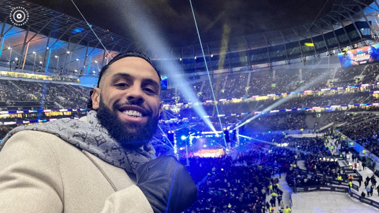 Canterbury star Josh Addo-Carr at the Tyson Fury fight.