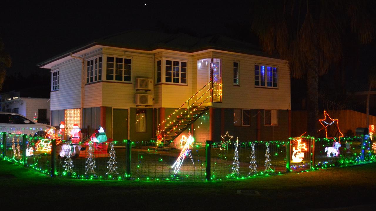 Christmas lights in Keith Hamilton St in West Mackay. Picture: Rae Wilson