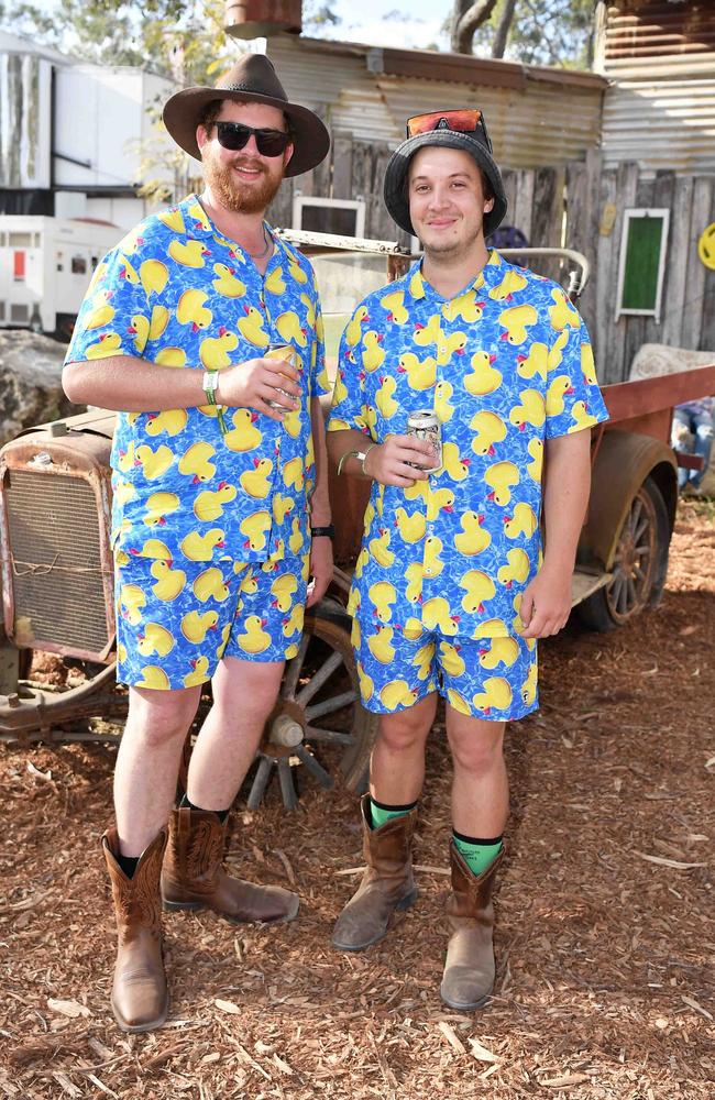 Tony Rudolph and Aiden Graham at the Gympie Music Muster. Picture: Patrick Woods.