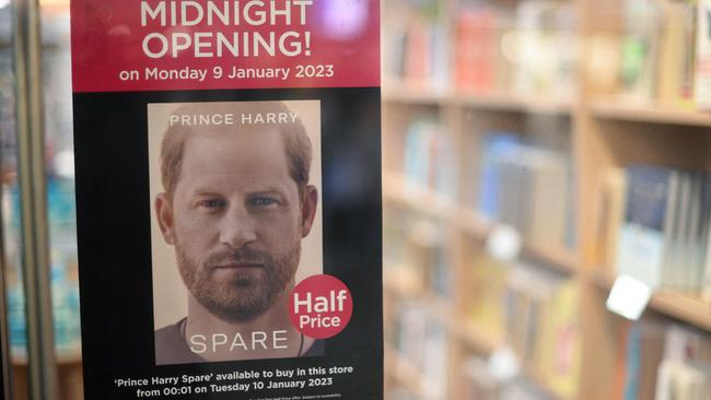 Bookstores are readying for Harry’s memoir, due out this week. Picture: Daniel Leal / AFP