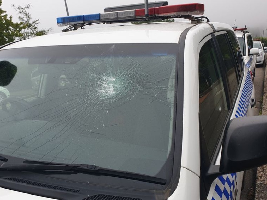 A man will face court after he allegedly damaged five police cars outside Katoomba Police Station. Picture: NSW Police