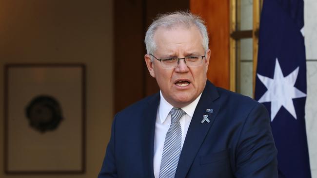 Prime Minister Scott Morrison will unveil the manufacturing strategy at the National Press Club today. Picture: Adam Taylor