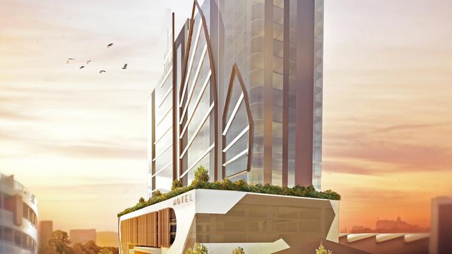 A digital image of Fragrance Group’s proposed hotel at 2-6 Collins St, Hobart. Picture: SUPPLIED