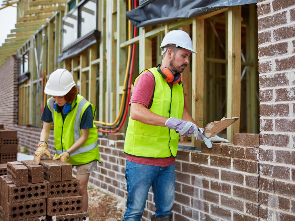 Bricklayers are among the workers making claims for psychological injury. Picture: iStock