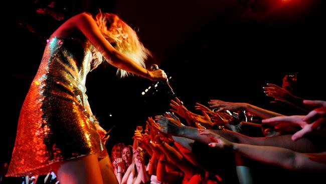 American singer Taylor Swift performs in Sydney, Thursday, March. 12, 2009.