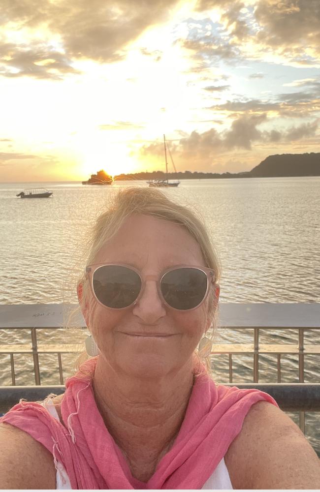 Wendy Hoffman enjoying island life before the earthquake struck in Vanuatu.