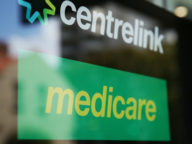 SYDNEY, AUSTRALIA - MARCH 21: A Medicare and Centrelink office sign is seen at Bondi Junction on March 21, 2016 in Sydney, Australia. Federal public sector workers are expected to strike around Australia over a long-running pay dispute. (Photo by Matt King/Getty Images)