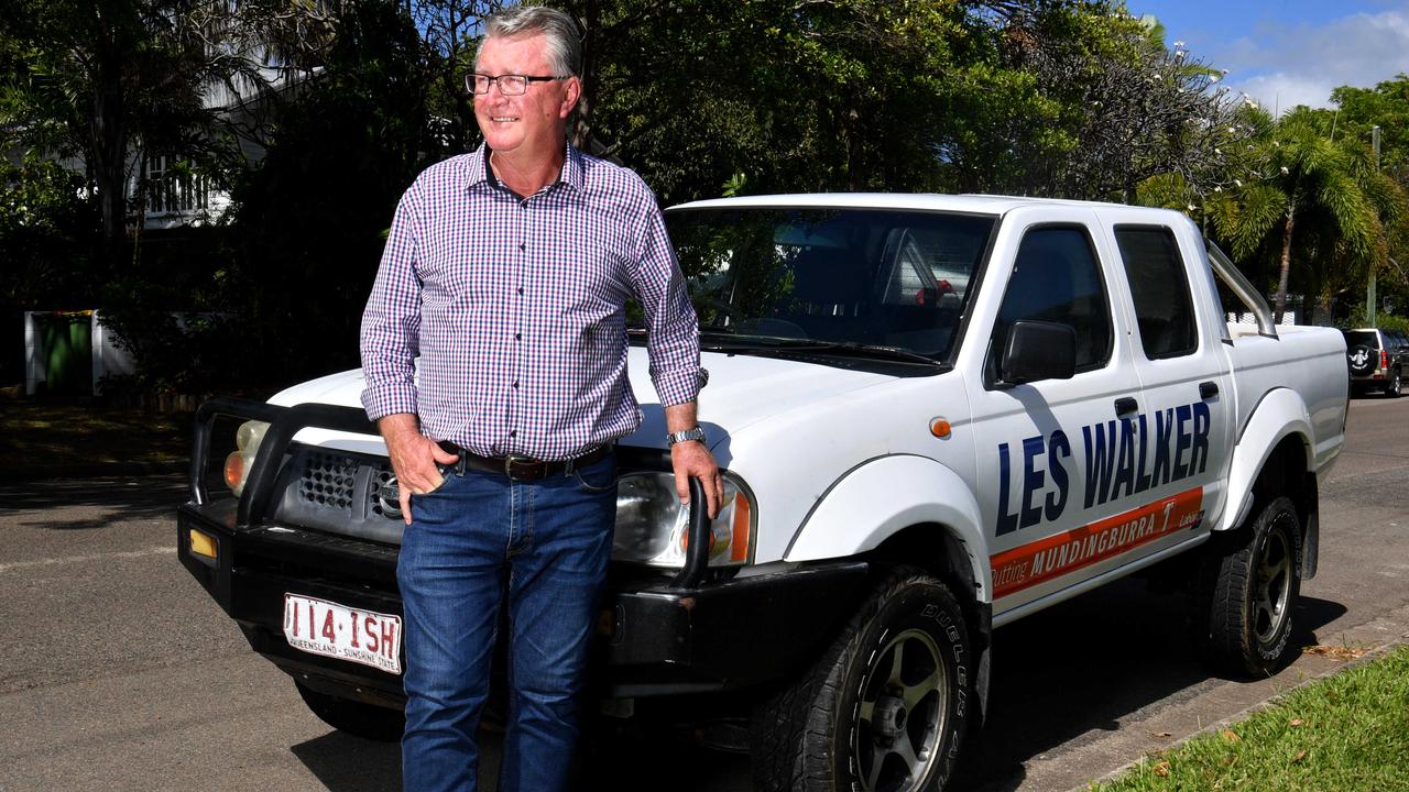 Member for Mundingburra Les Walker and his old faithful ute. Picture: Evan Morgan