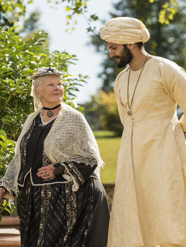 Dam Judi Dench as Queen Victoria with Ali Fazal as Abdul Karim in Victoria &amp; Abdul. Picture: Universal Pictures