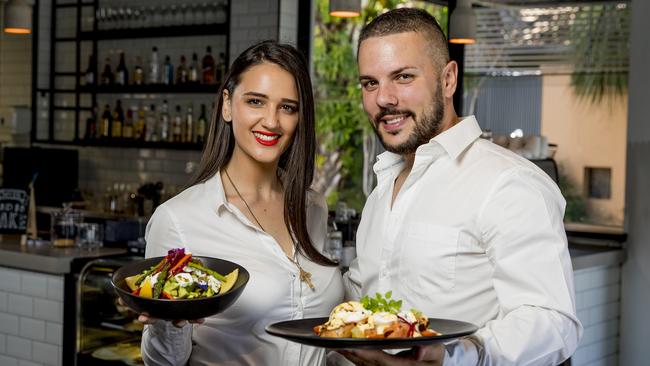 Sandrino Kitchen and Bar in Broadbeach Waters. Owners Cassandra Ostojic and Nenad Miljkovic. Picture: Jerad Williams