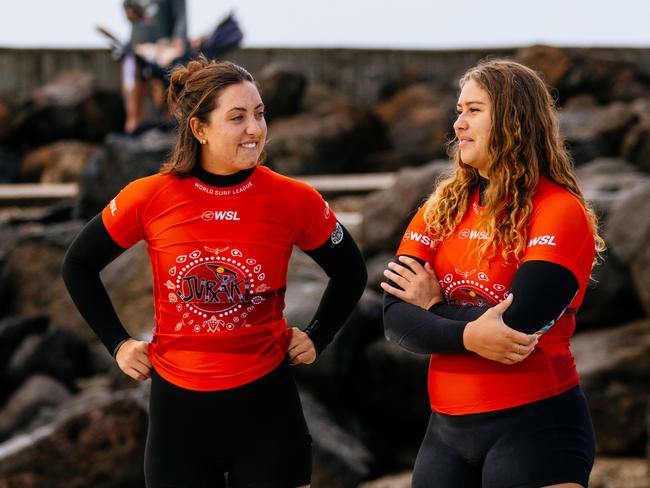GOLD COAST, QUEENSLAND, AUSTRALIA - APRIL 26: Surfers in the Juraki Teams Challenge at the Bonsoy Gold Coast Pro on April 26, 2024 at Gold Coast, Queensland, Australia. (Photo by Cait Miers/World Surf League)