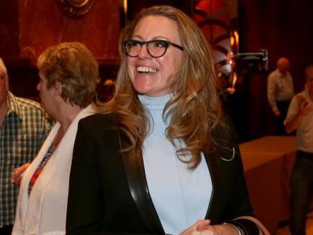 Laura McBain at the meeting yesterday.