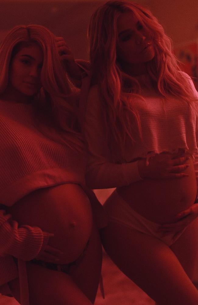 Khloe Kardashian and Kylie Jenner were pregnant at the same time. Picture: Instagram