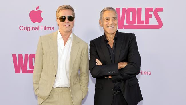 Pitt has been busy promoting Wolfs, his new movie with good friend George Clooney. Picture: Kevin Winter/Getty Images