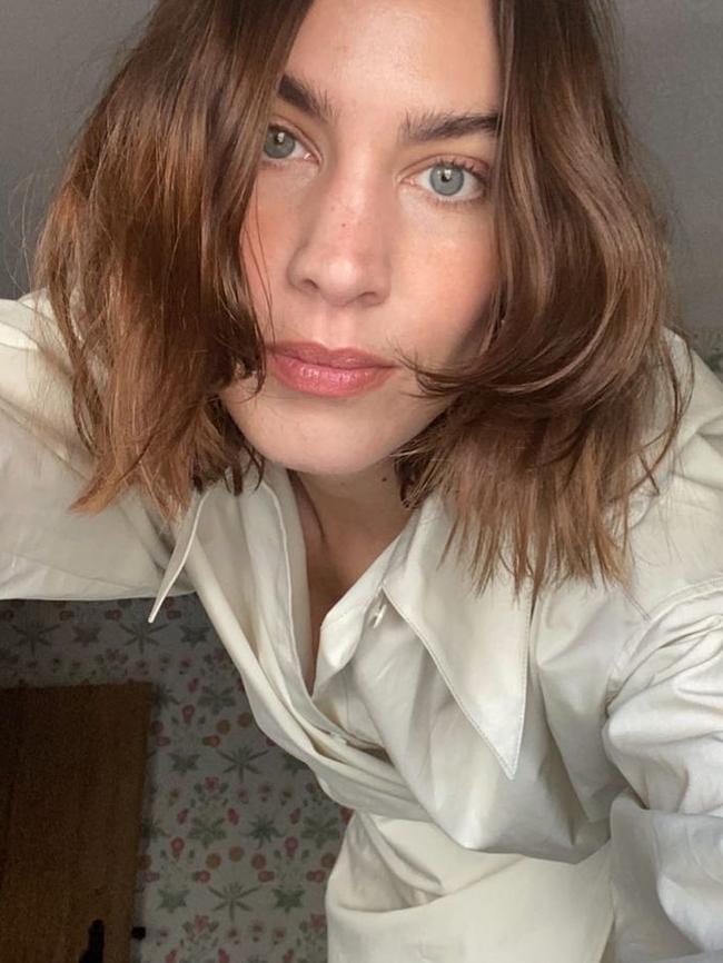 Alexa Chung shows off her low-maintenance hair style. Picture: Instagram